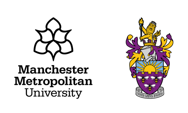 Manchester Met and University of Manchester logos